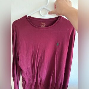 SOLD Polo Ralph Lauren Long Sleeve T Shirt Men Small Wine